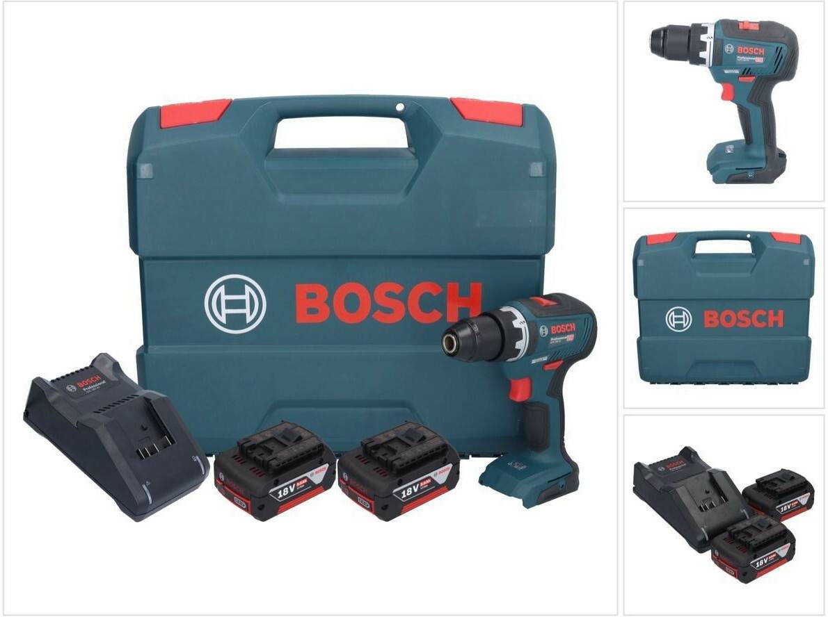 Truffaut Bosch GSR 18V-55 Professional2x 5,0 Ah + charger + L-Case Perceuses & visseuses sans fil