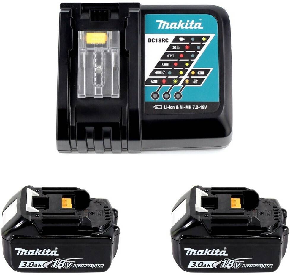 Truffaut Makita DPJ180DPJ180RFJ (2 x 3,0 Ah + Quickcharger) Fraiseuses