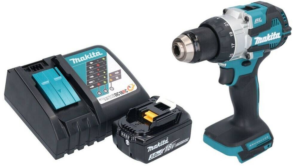 Truffaut Makita DHP489DHP489RF1 (1 x 3,0 Ah + DC 18 RC) Perceuses & visseuses sans fil