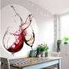 Truffaut Wall-Art Round Wine Glasses Wallpaper Mural140 cm (FTR-89511) Papiers peints