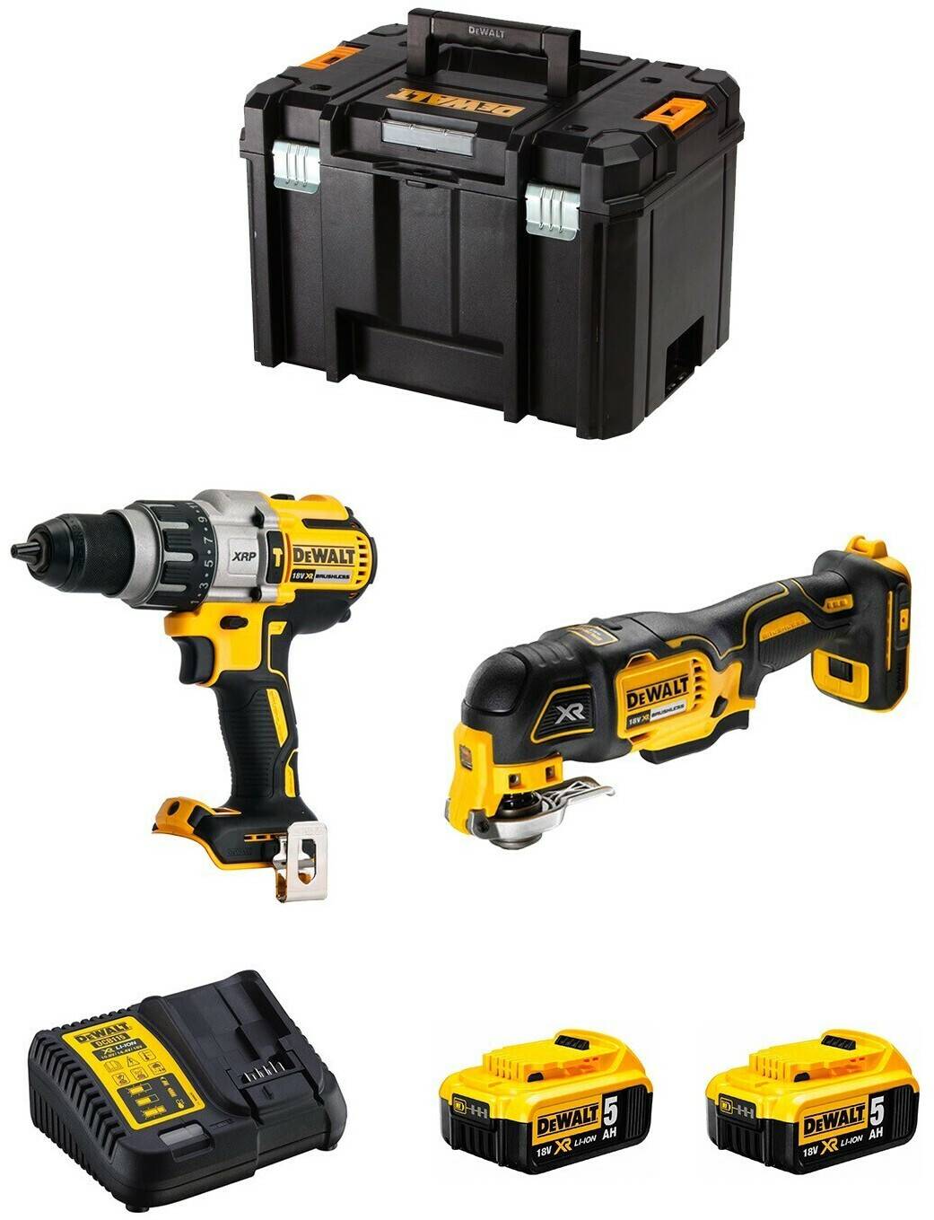 Packs outillage électroportatif Truffaut DeWalt DWKDWK219 (2 x 5,0 Ah + TSTAK VI)