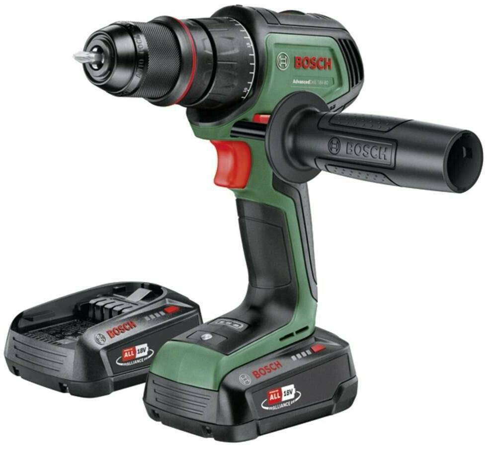 Perceuses & visseuses sans fil Truffaut Bosch Advanced Drill 18V-80 QuickSnap2x 2,5-Ah-Akku + Ladegerät (06039E2002)