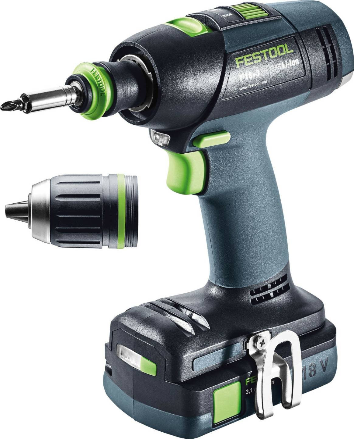 Perceuses & visseuses sans fil Truffaut Festool T 18+3Li-Basic (574763)