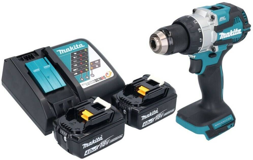 Perceuses & visseuses sans fil Truffaut Makita DHP489DHP489RM (2 x 4,0 Ah + DC 18 RC)