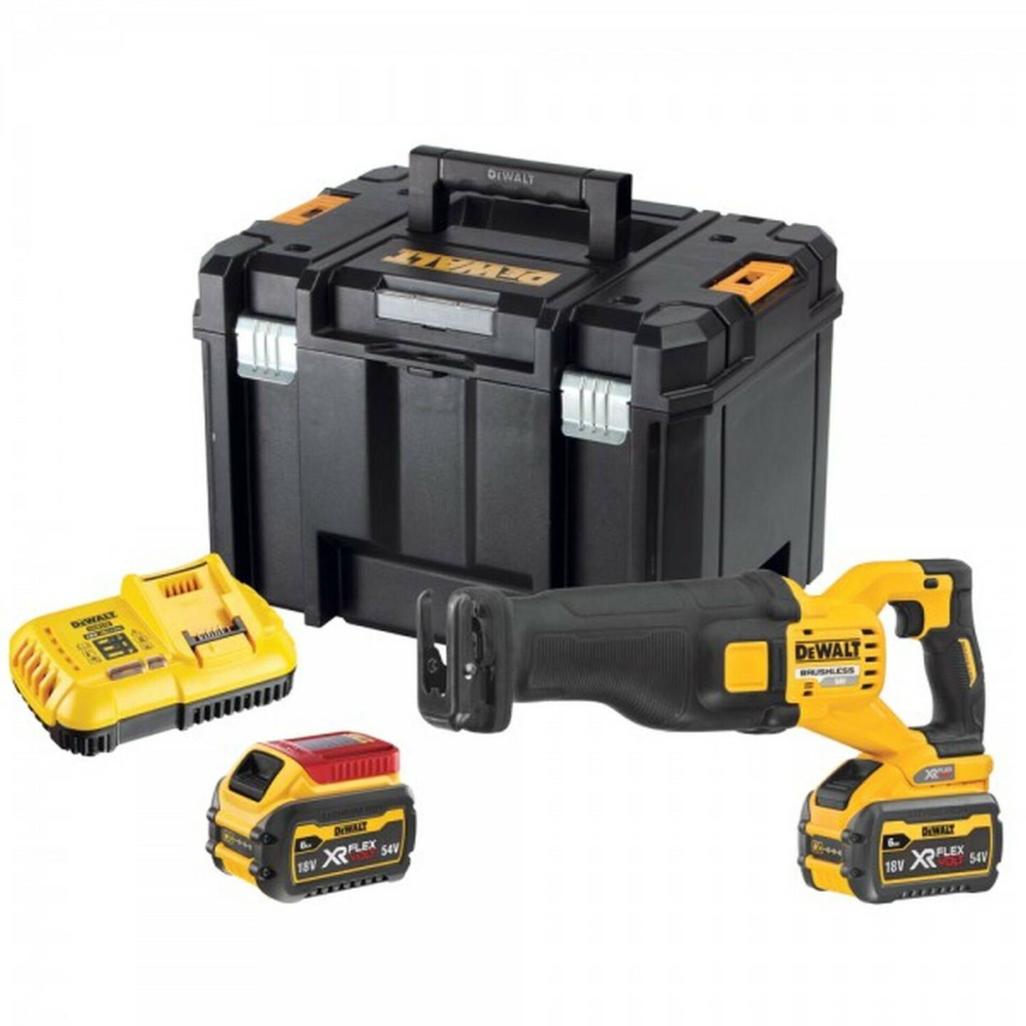 Scies sabres Truffaut DeWalt DCS389DCS389T2-QW with 2x6,0Ah battery and charger in TSTAK VI