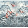 Truffaut Komar Ink Flamingos in the Sky (8 pcs. 400 x 280 cm) Papiers peints