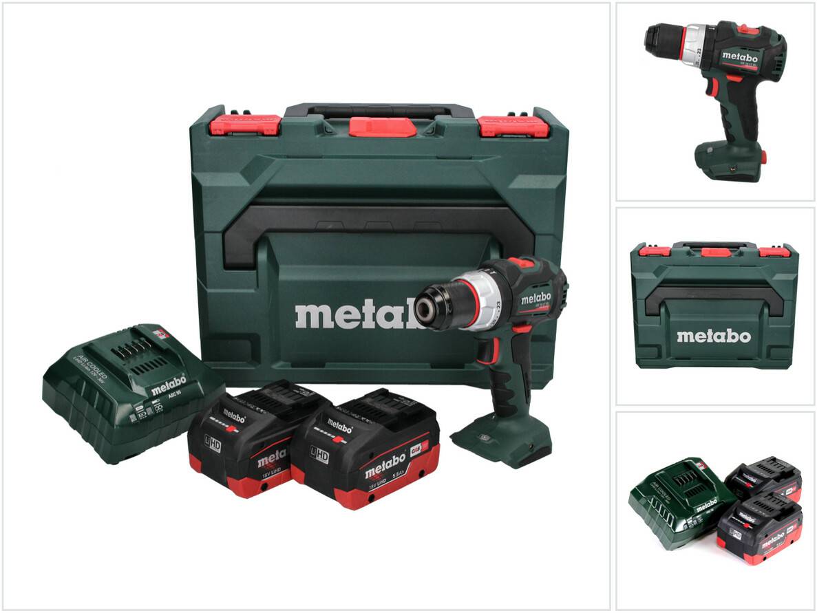 Perceuses & visseuses sans fil Truffaut Metabo SB 18 LTBL (2x 5,5 Ah + charger + metaBOX)