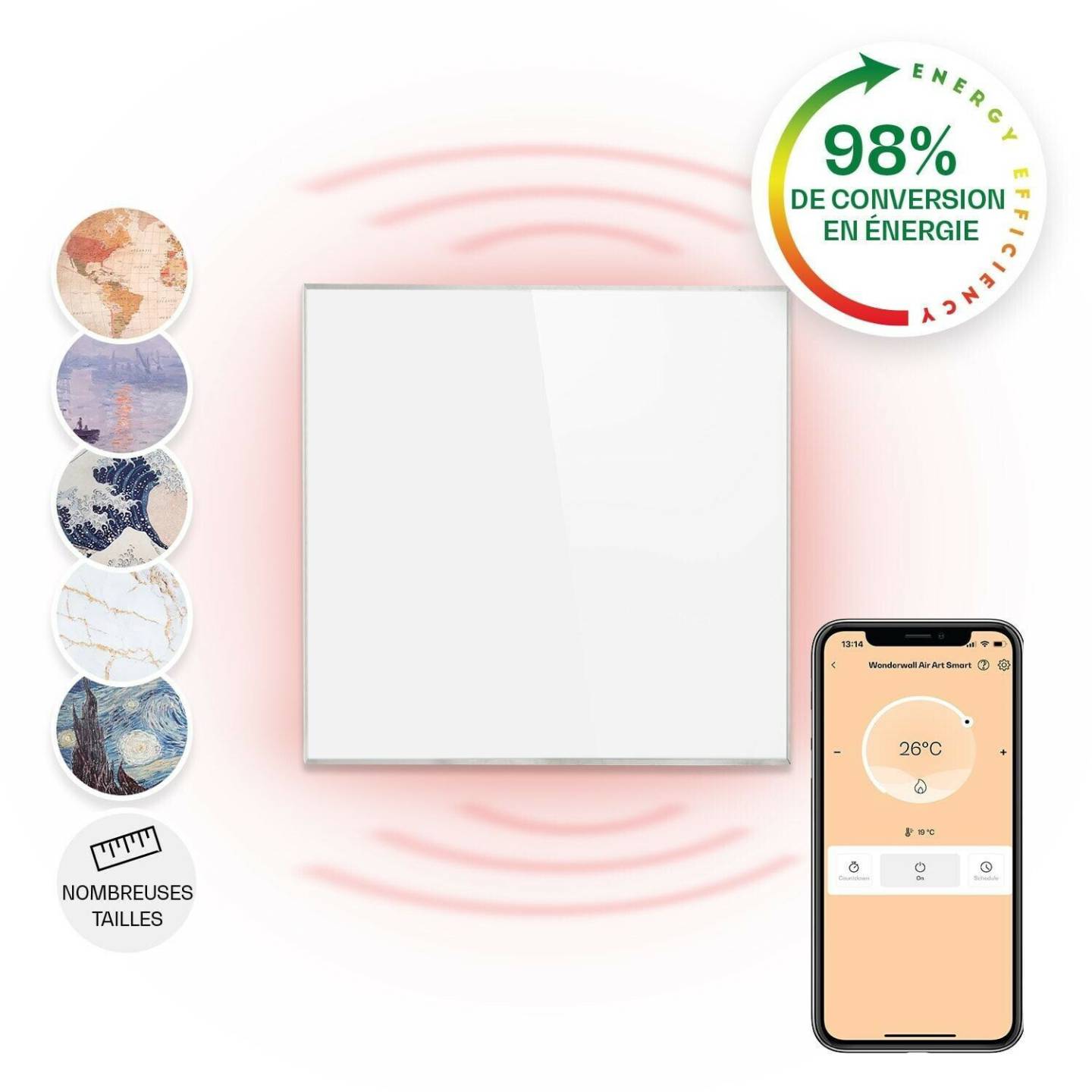 Truffaut Klarstein Wonderwall Smart 360 Wblanc Radiateurs électriques