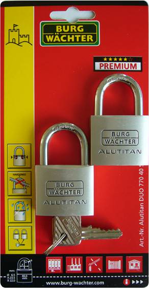 Cadenas Truffaut Burg Wächter Alutitan DUO 770 40 SB