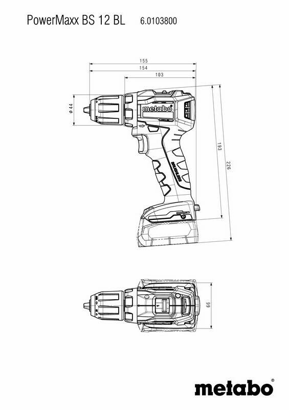 Truffaut Metabo Powermaxx BS 12 BL601038800 Perceuses & visseuses sans fil