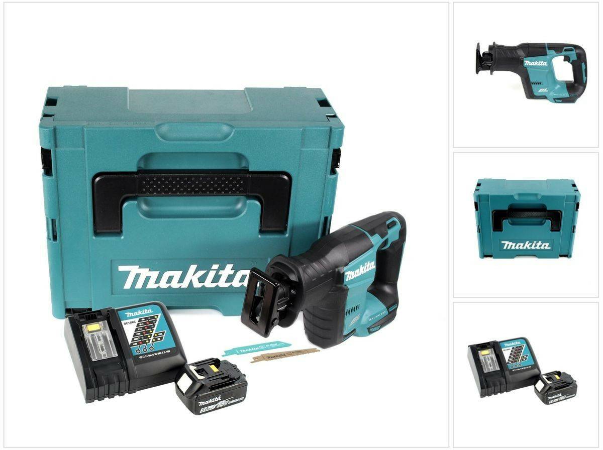 Scies sabres Truffaut Makita DJR188RT1J (1 x 5 Ah + charger with Makpac)