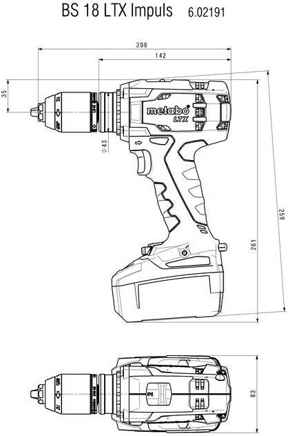 Truffaut Metabo BS 18 LTX Impuls2 x 4,0 Ah (6.02191.50) Perceuses & visseuses sans fil