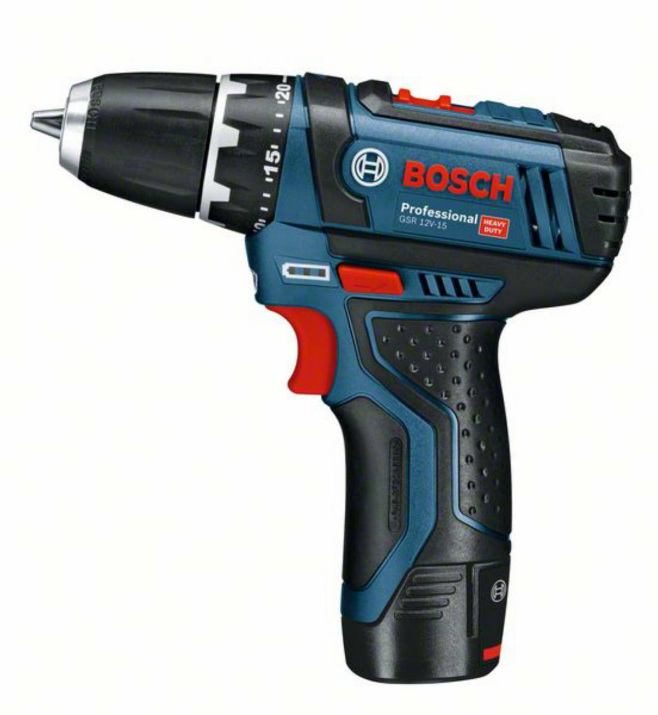 Perceuses & visseuses sans fil Truffaut Bosch GSR 12V-15 Professional2x2,0Ah + Charger + Bag+ Bits